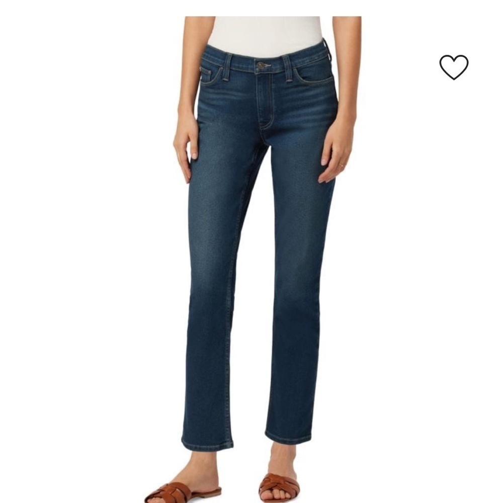 Hudson Jeans Natalie Mid Rise Cropped Straight Dark Blue Women's Jeans Size 31